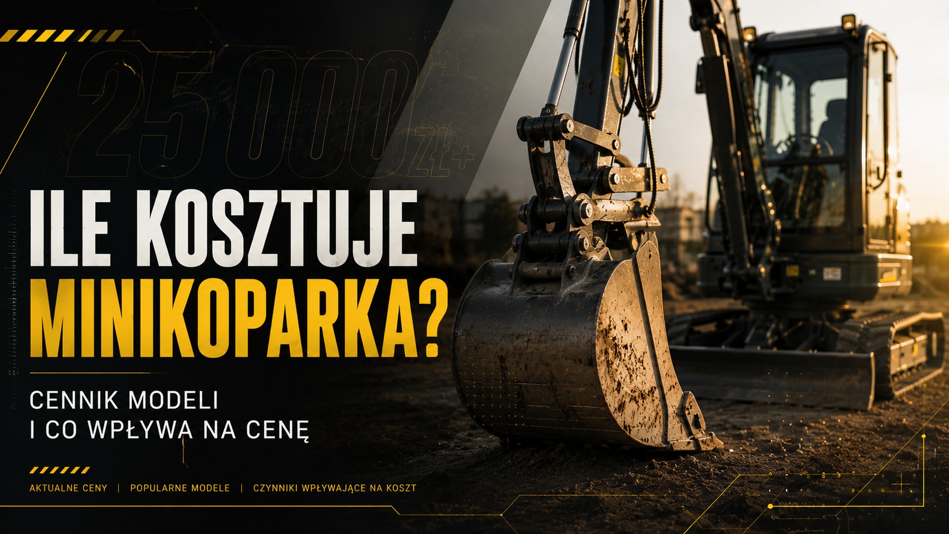 Ile kosztuje minikoparka? Cennik modeli XTM, łyżka minikoparki na budowie
